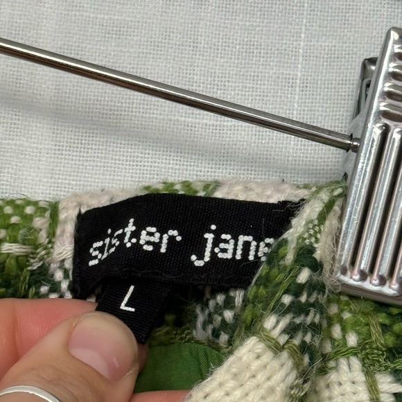 ✿ Sister Jane Green Gingham Pearl Trim Mini Skirt ✿ - Picture 5 of 5